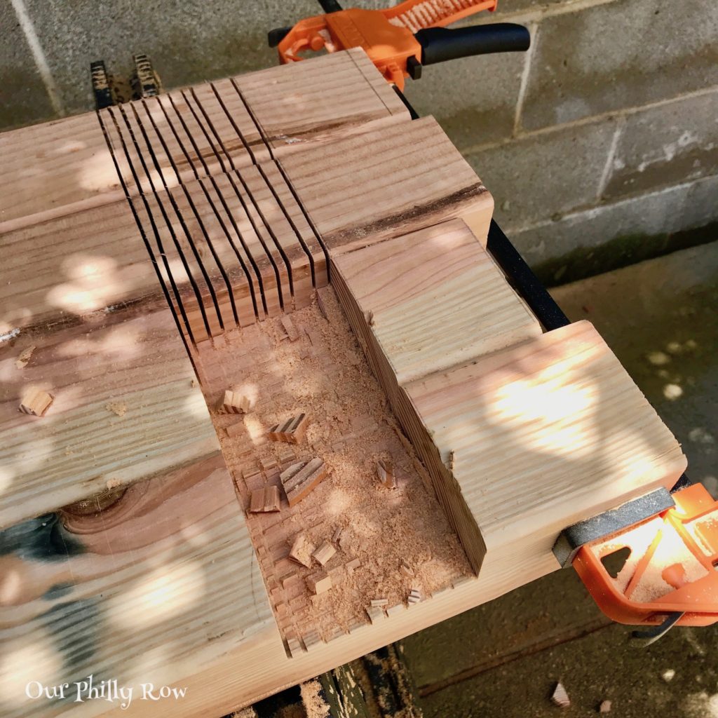 Sexy Workbench Project - The cutting of the notches